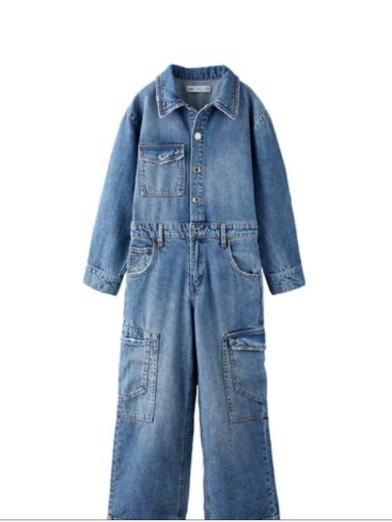 Zara Other - Zara Kids Denim Utility Jumpsuit